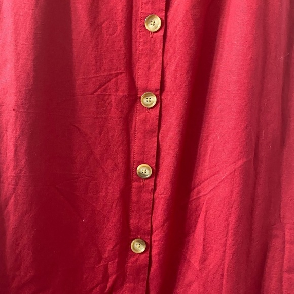 NWT LOFT Linen Blend Button Front Midi Skirt - Picture 4 of 6